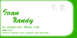 ivan mandy business card